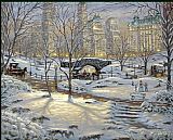 Winter Canvas Paintings - A Winter's Eve